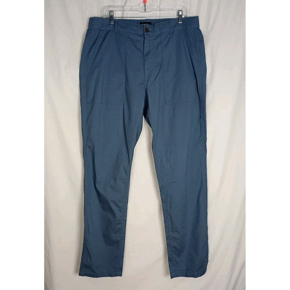 Bonobos Mens Blue Work Wear Pants Front Patch Pockets Size 35x34
